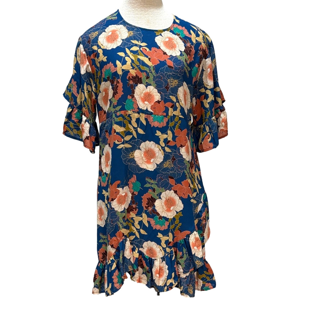 Uncle Frank sz M floral feminine romantic ruffled dress